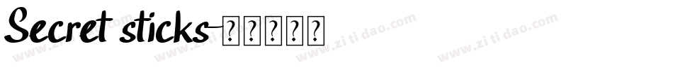 Secret sticks字体转换